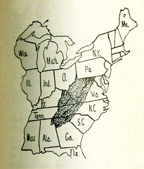 William Goodell Frost Appalachian America map 1896